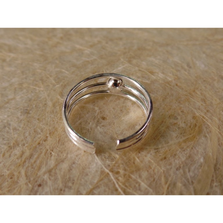 Bague orteil 3 fils 1 mini perle