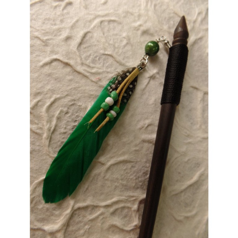 Pic à cheveux bulu verte