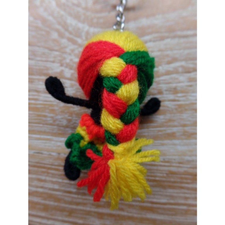 Porte clés fille natte rasta