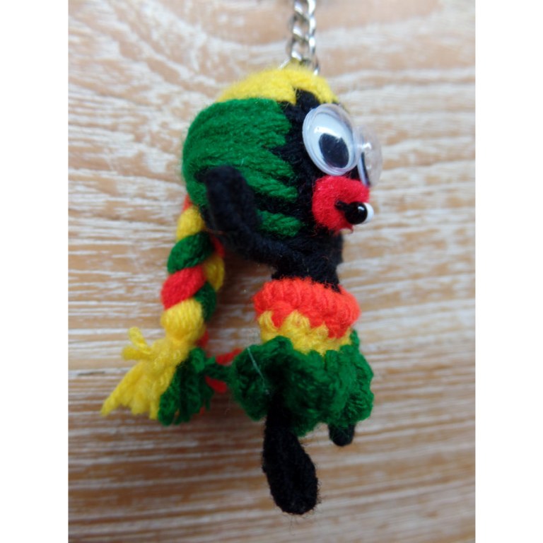 Porte clés fille natte rasta