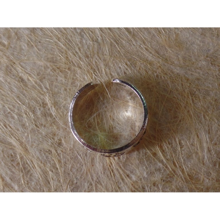 Bague orteil yin yang gravé