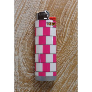 Briquet psyké damier rose/blanc