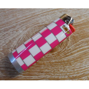 Briquet psyké damier rose/blanc