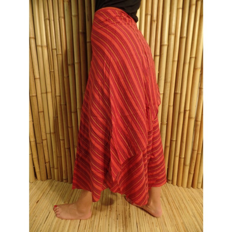Jupe portefeuille Lumbini bordeaux