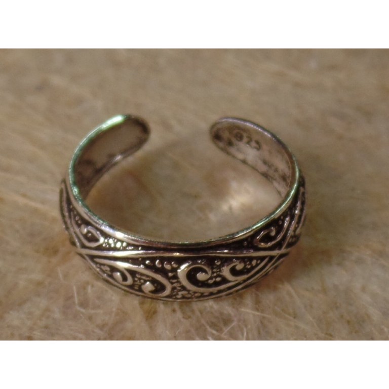 Bague orteil volutes