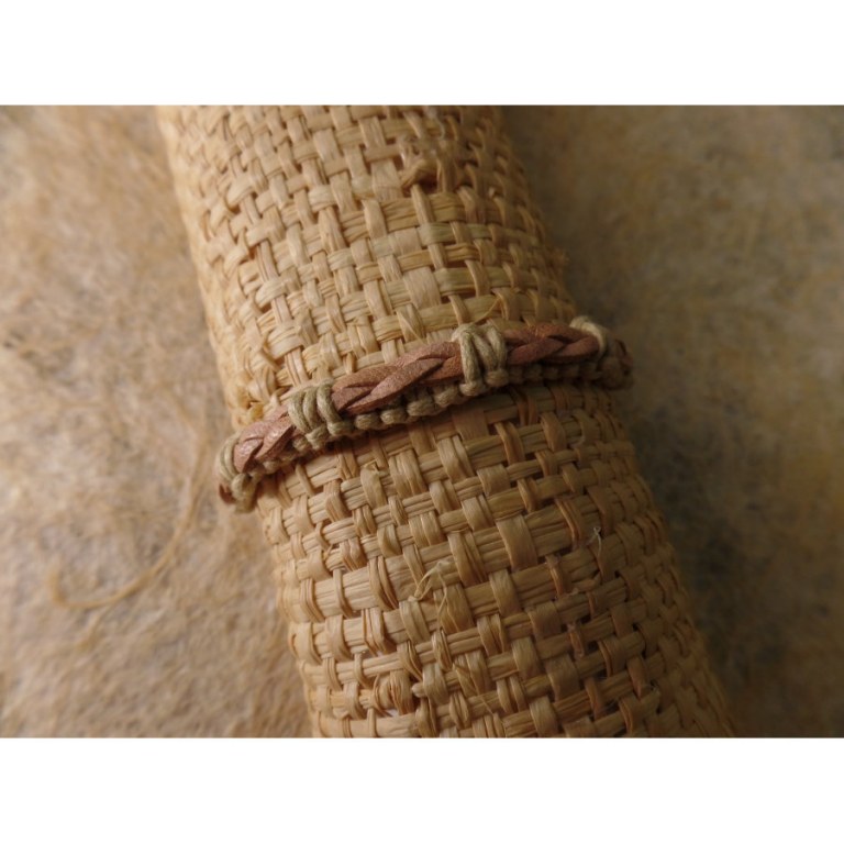 Bracelet ficelle beige