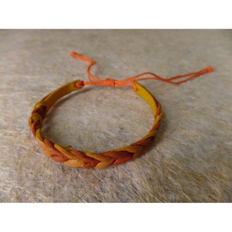 Bracelet dikepang orange/cannelle