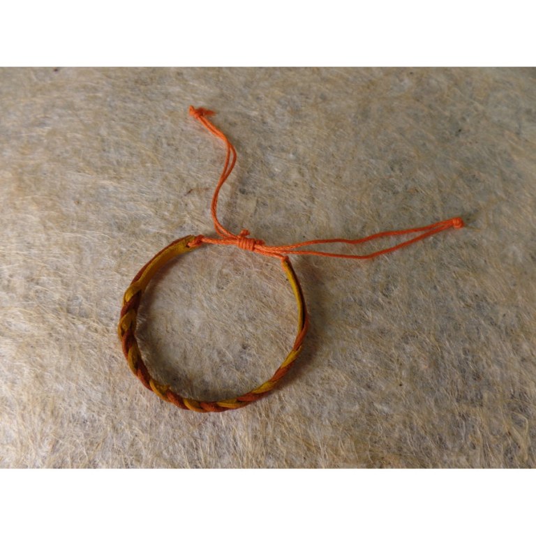 Bracelet dikepang orange/cannelle