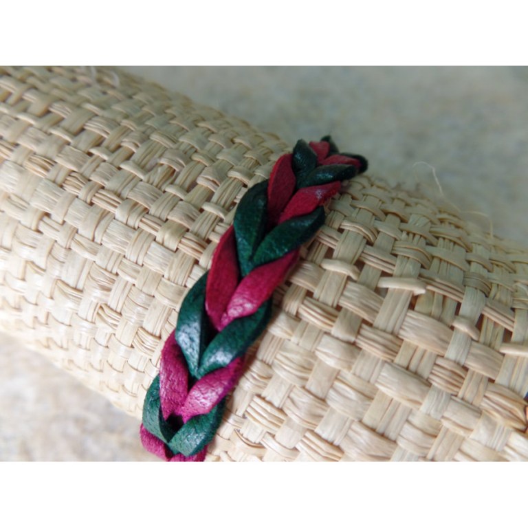 Bracelet dikepang kiwi/framboise