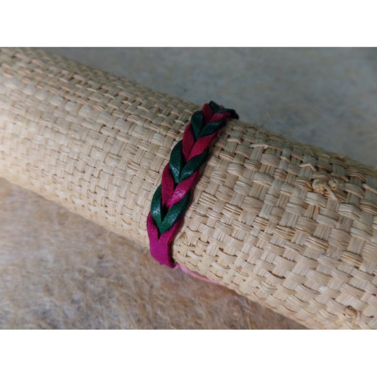 Bracelet dikepang kiwi/framboise