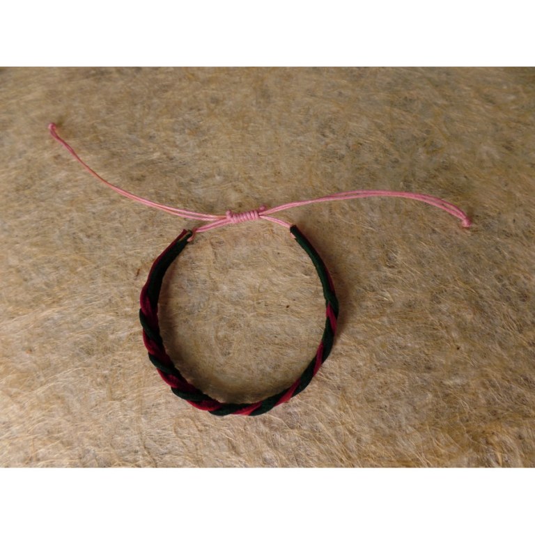 Bracelet dikepang kiwi/framboise
