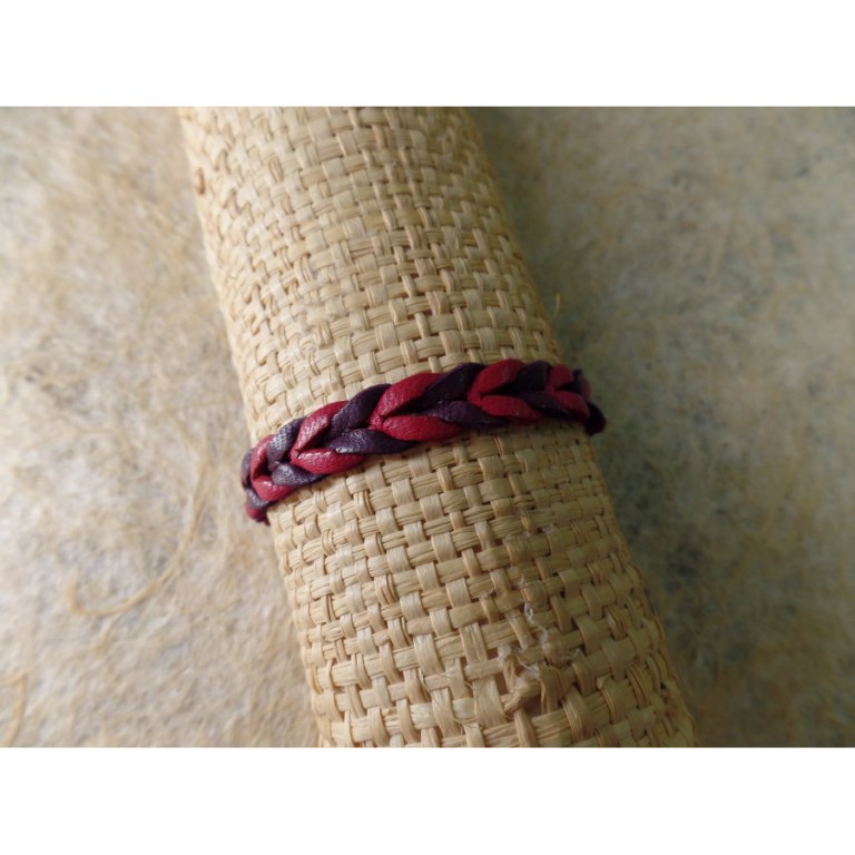 Bracelet dikepang prune/fraise