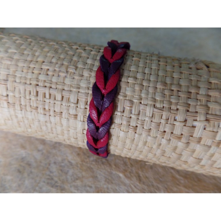 Bracelet dikepang prune/fraise