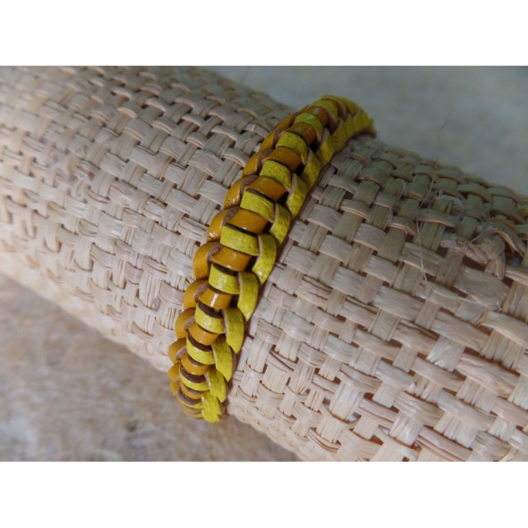 Bracelet bicolore dikepang citron/tangerine