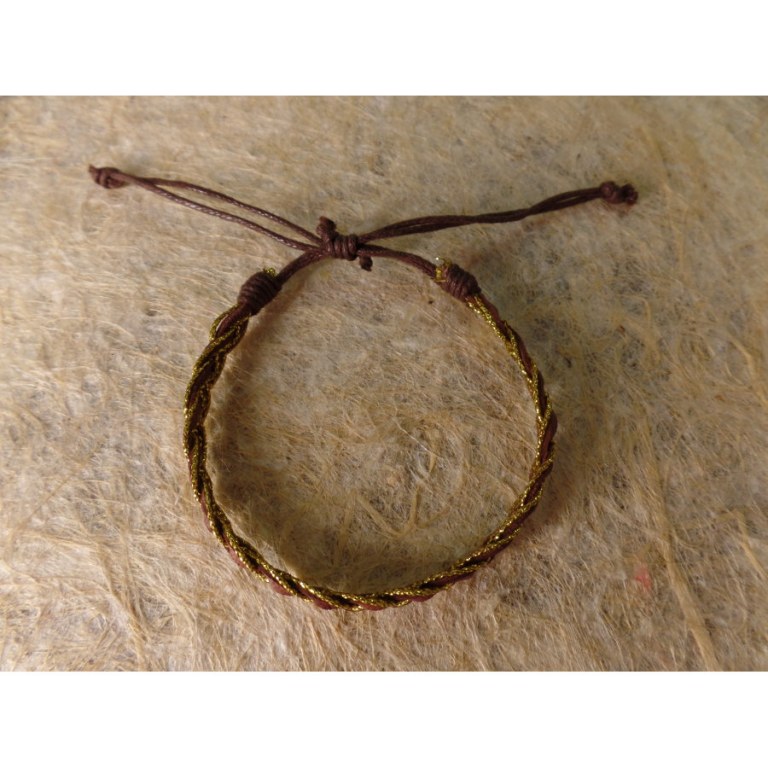 Bracelet cerah marron doré