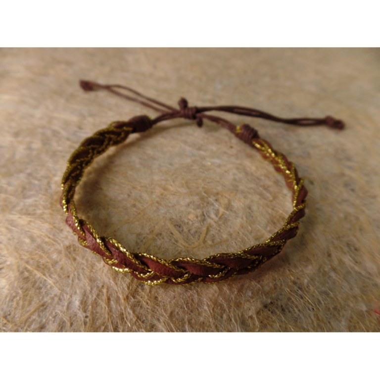 Bracelet cerah marron doré