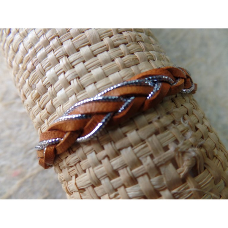 Bracelet cerah marron doré