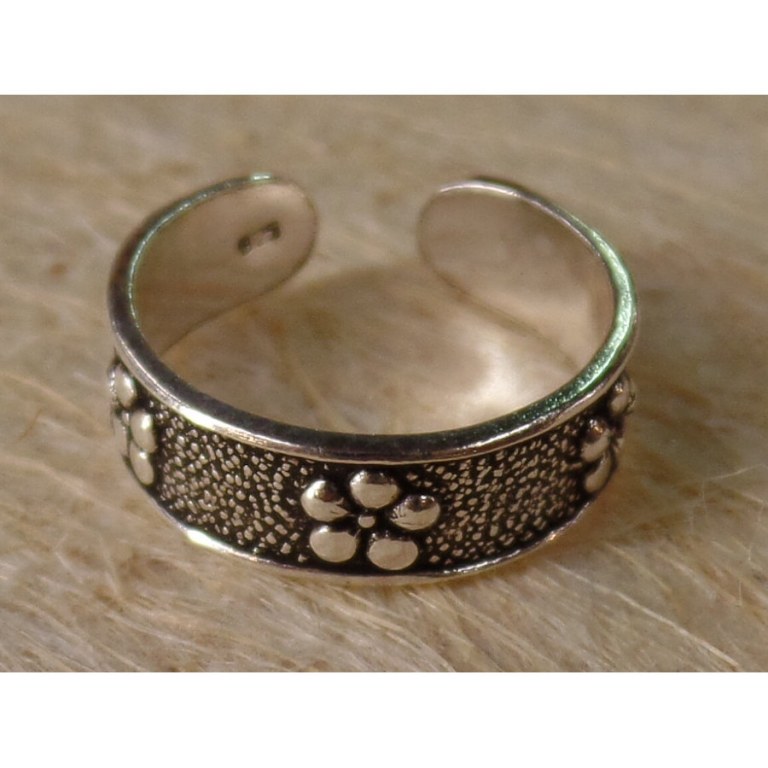 Bague orteil fleurs