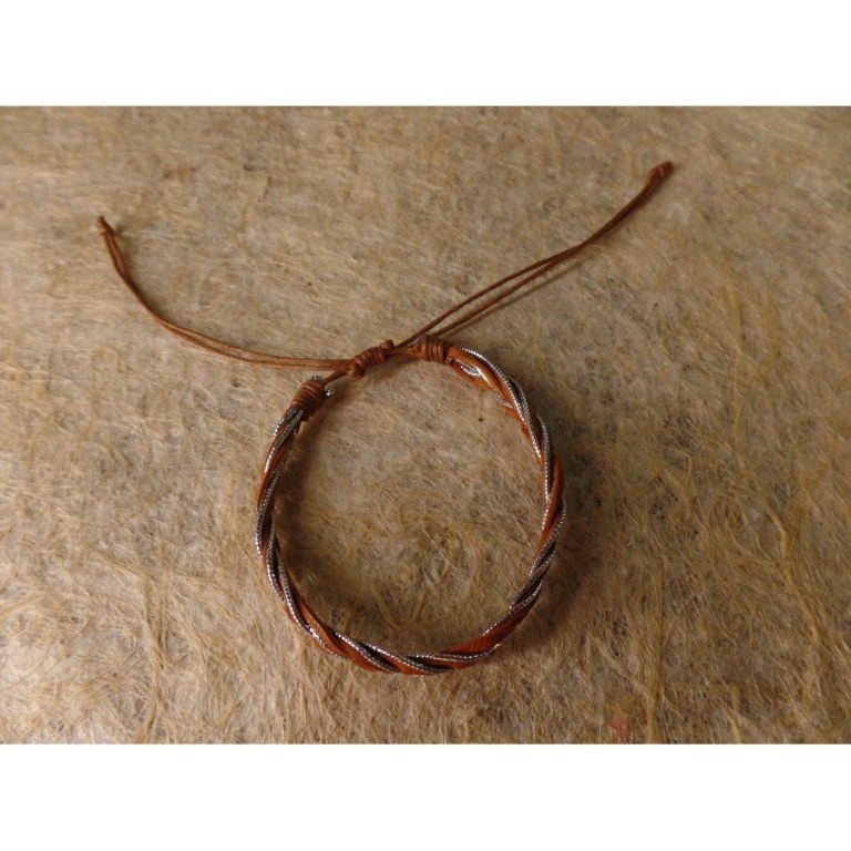 Bracelet cerah tabac/argenté