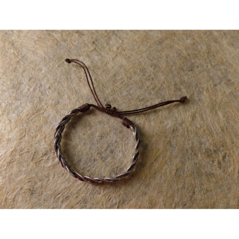 Bracelet cerah marron argenté