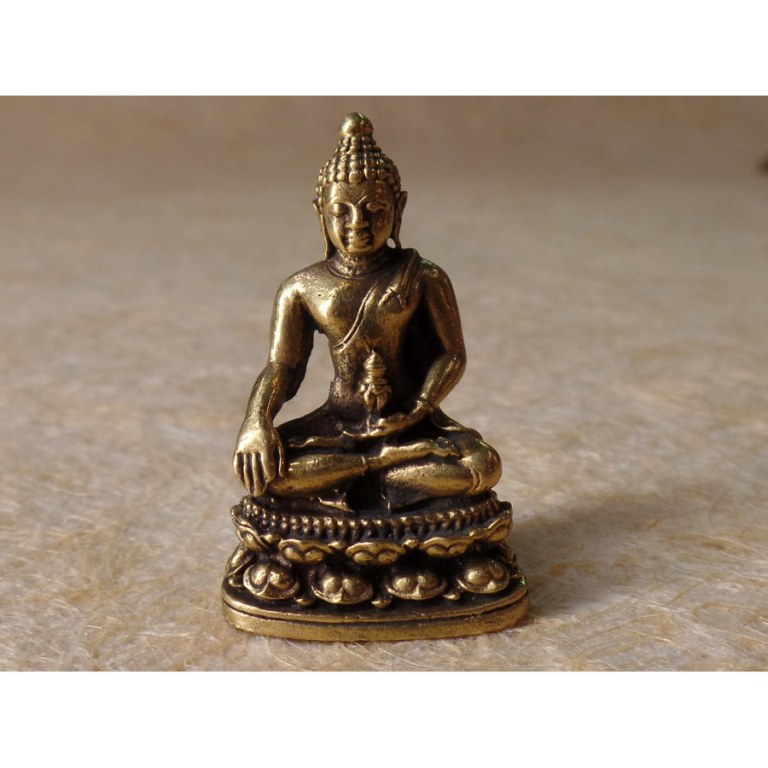 Miniature dorée Bouddha Bhaishavaguru 