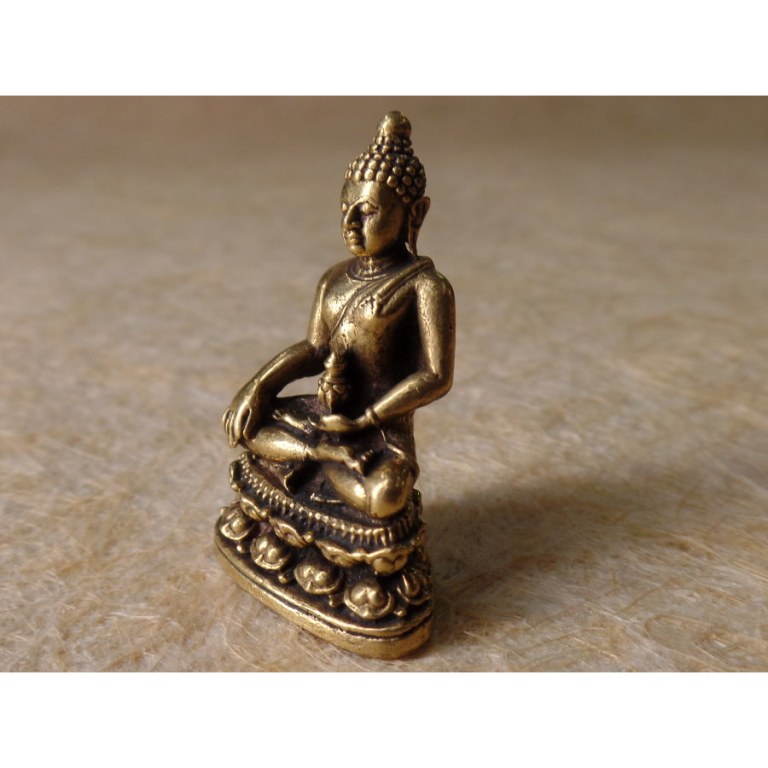 Miniature dorée Bouddha Bhaishavaguru 