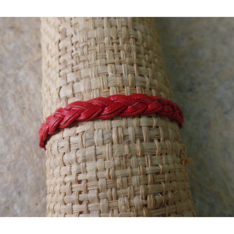 Bracelet cuir rouge Agustina