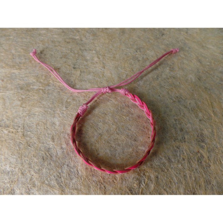 Bracelet cuir rose Agustina