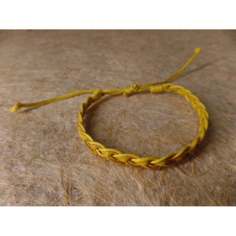 Bracelet cuir jaune Agustina