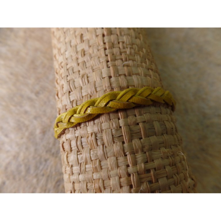 Bracelet cuir jaune Agustina