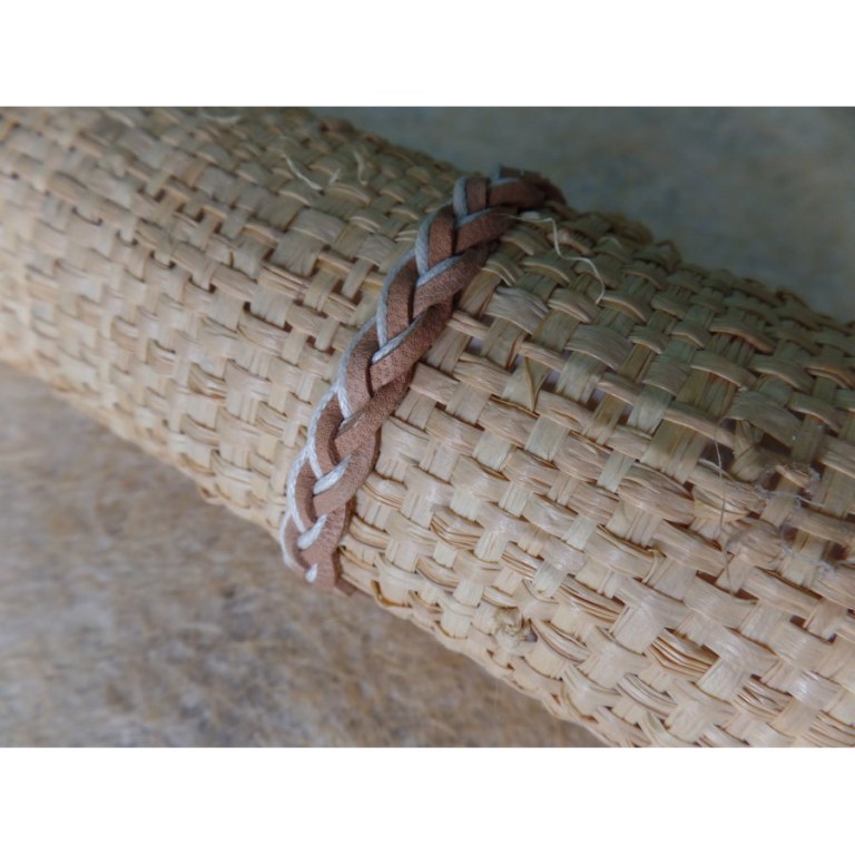 Bracelet cuir beige Agustina