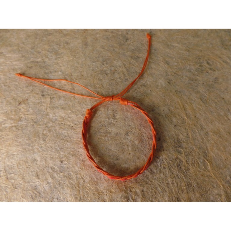 Bracelet cuir orange Agustina