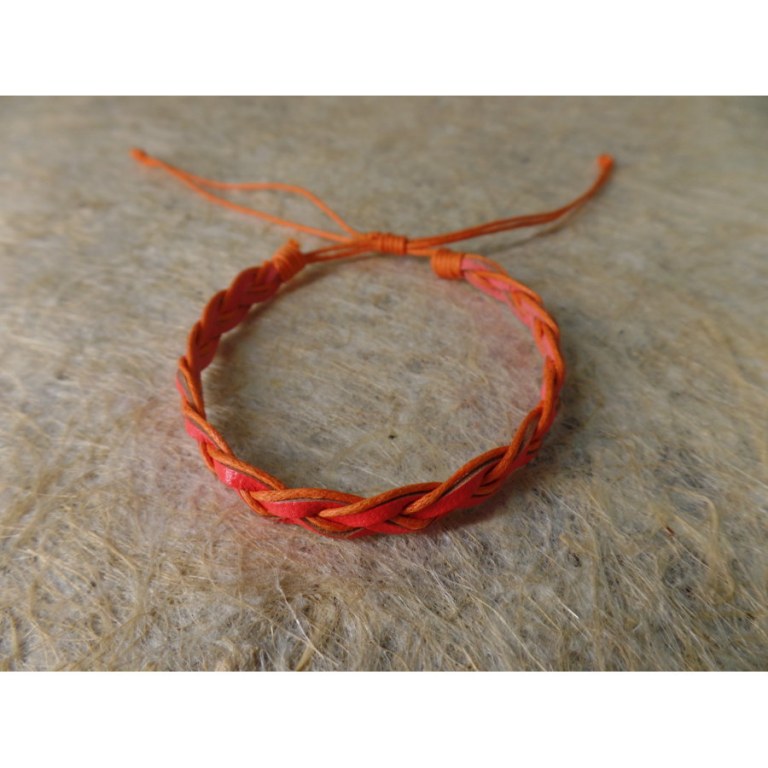 Bracelet cuir orange Agustina