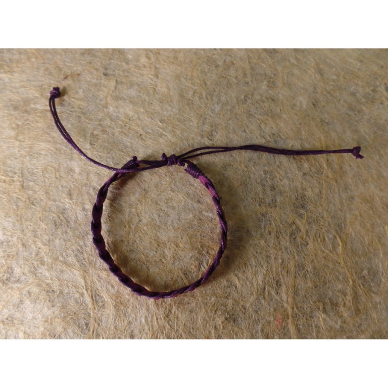 Bracelet cuir violet Agustina