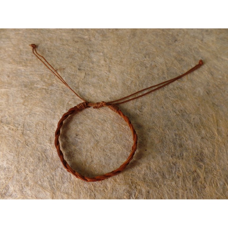 Bracelet cuir marron Agustina