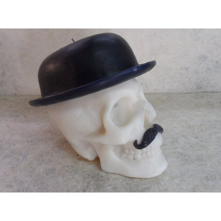 Bougie skull Monsieur