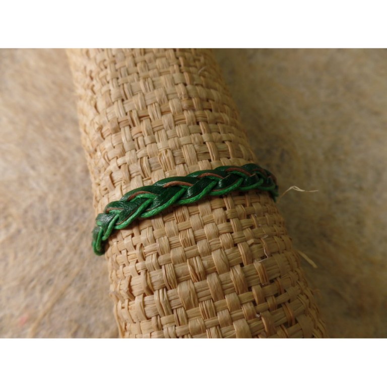 Bracelet cuir vert Agustina