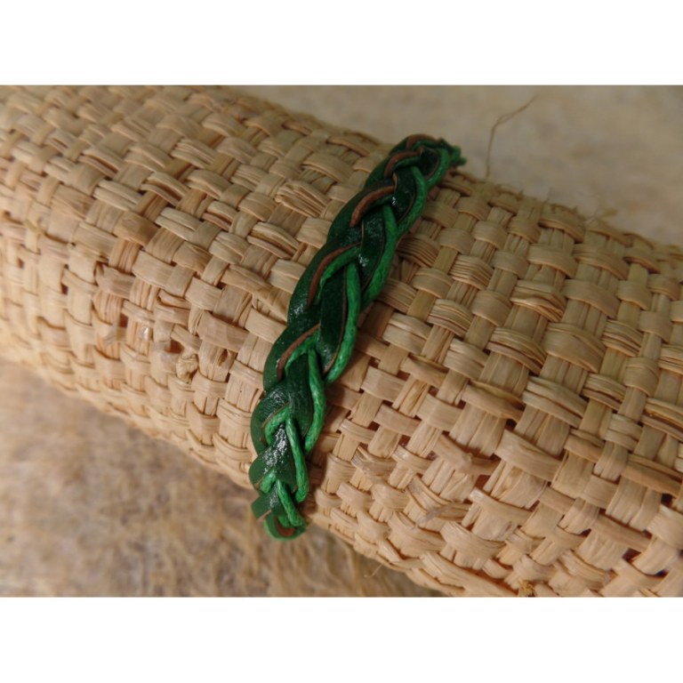 Bracelet cuir vert Agustina