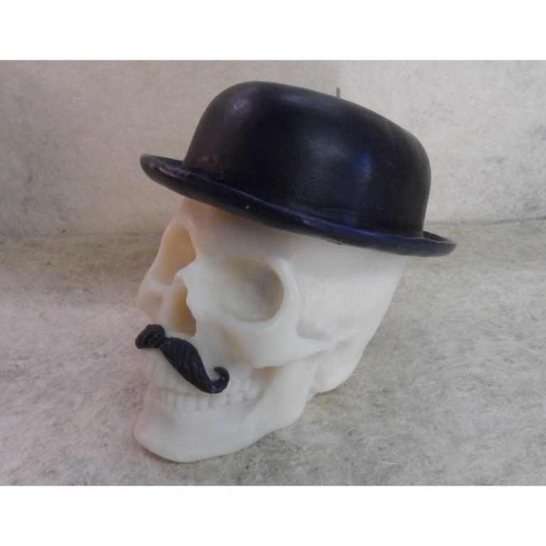 Bougie skull Monsieur