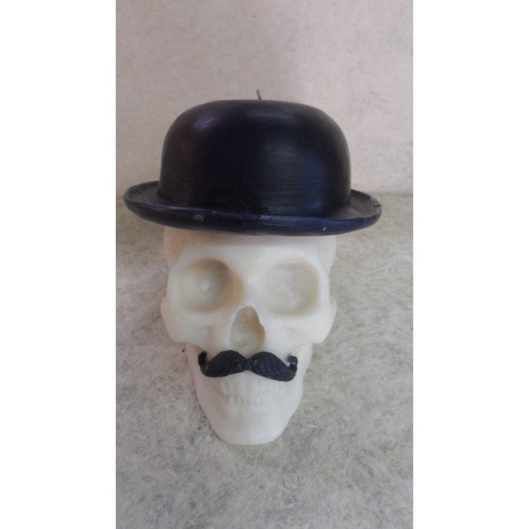 Bougie skull Monsieur