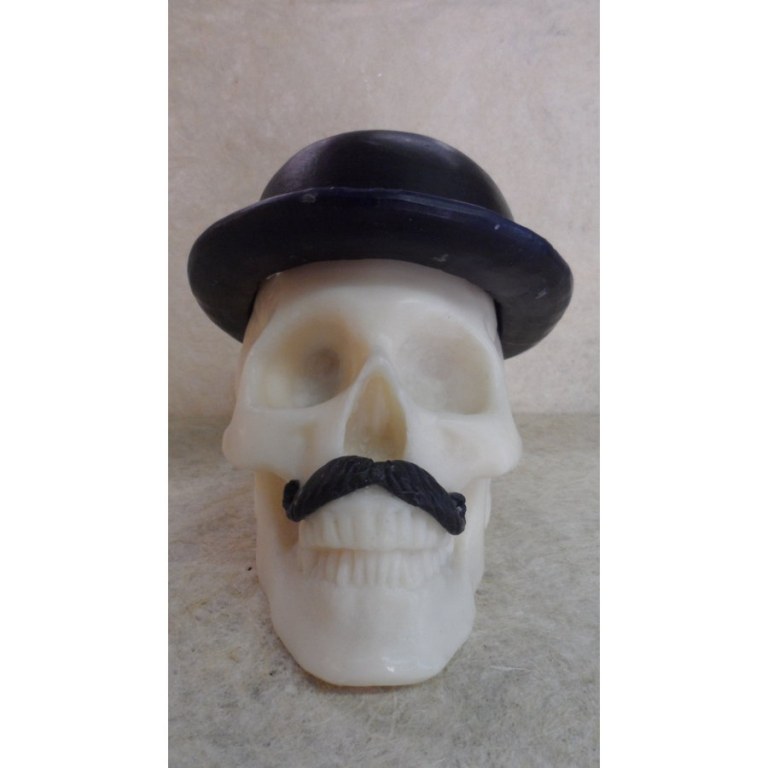 Bougie skull Monsieur