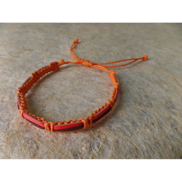 Bracelet color orange/marron