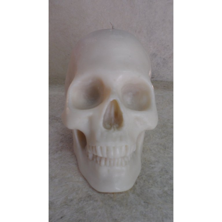 Bougie skull blanche