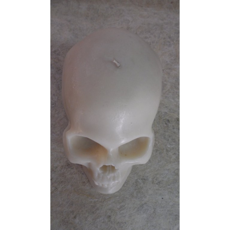 Bougie skull blanche