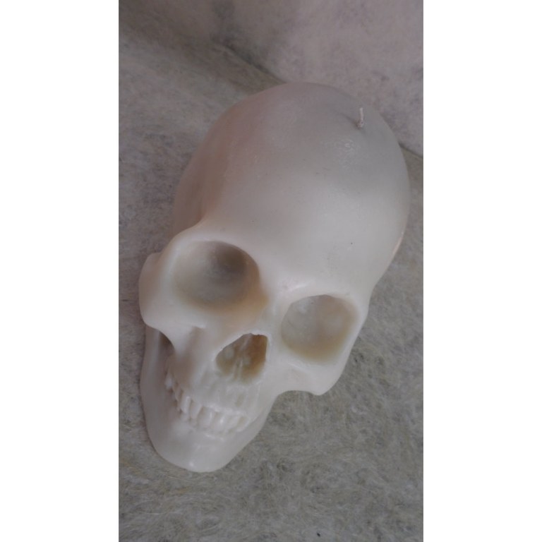 Bougie skull blanche