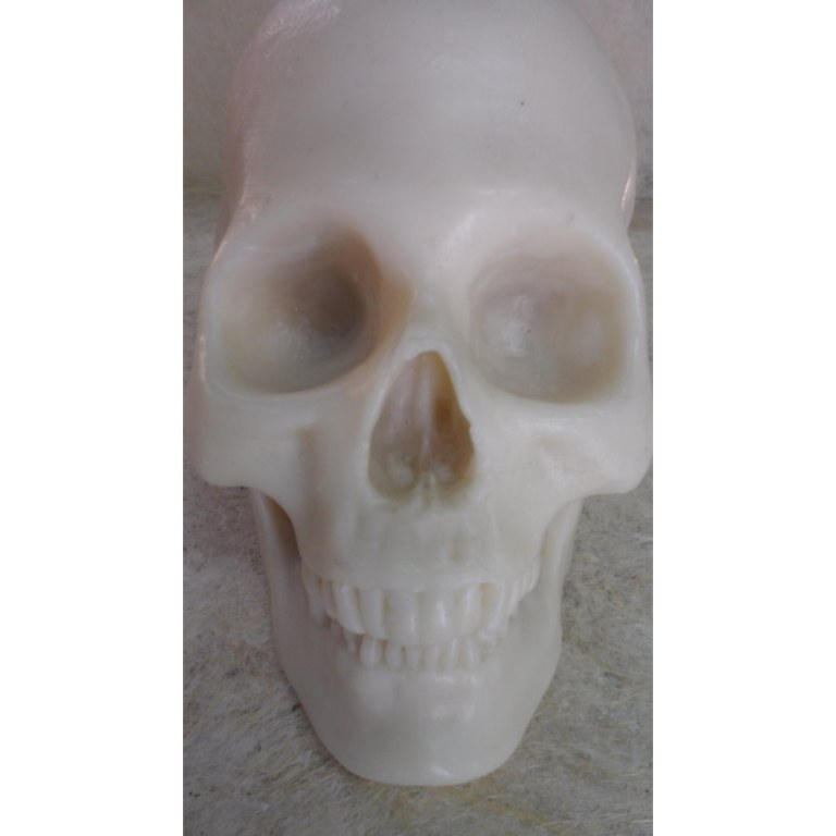 Bougie skull blanche