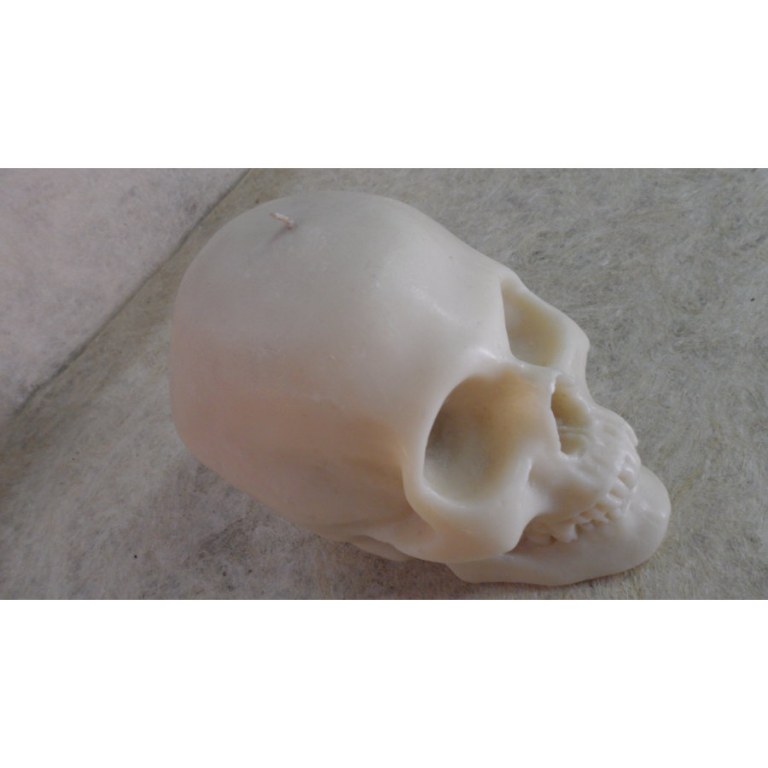 Bougie skull blanche