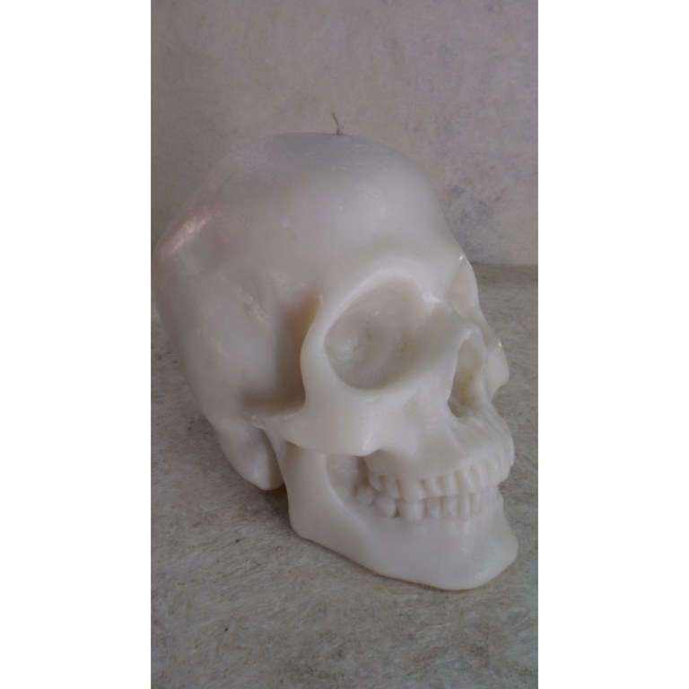 Bougie skull blanche