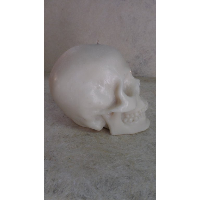 Bougie skull blanche