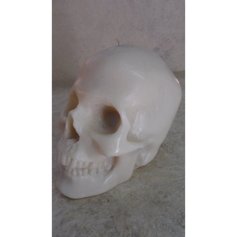 Bougie skull blanche